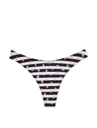 Трусики жіночі тонг Victoria's Secret 1159820748 (Чорний/Білий S)