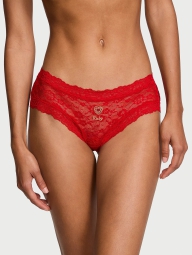 Кружевные трусики чики Victoria's Secret с вышивкой 1159825815 (Красный XL)