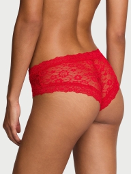 Кружевные трусики чики Victoria's Secret с вышивкой 1159825815 (Красный XL)