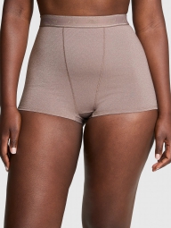 Высокие трусики шортики Victoria's Secret Pink с шиммером 1159822927 (Коричневый S)