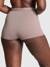 Высокие трусики шортики Victoria's Secret Pink с шиммером 1159822927 (Коричневый S)