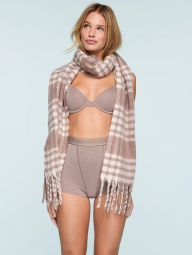 Высокие трусики шортики Victoria's Secret Pink с шиммером 1159822927 (Коричневый S)