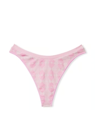 Трусики безшовні тонг Victoria's Secret PINK з принтом 1159821276 (Рожевий S)