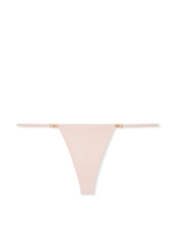 Гладкие трусики тонг Victoria's Secret с регулируемыми ремешками 1159821677 (Розовый XL)