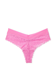 Женские трусики тонг Victoria's Secret PINK с узором 1159833612 (Розовый XS)