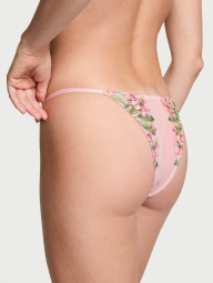 Женские трусики бразилиана Victoria's Secret с вышивкой 1159821952 (Розовый M)
