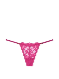 Мереживні трусики стрінги Victoria's Secret 1159822803 (Рожевий XL)