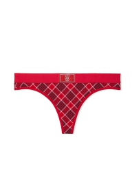 Трусики тонг Victoria's Secret с логотипом из страз 1159823141 (Красный XS)