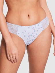 Трусики тонг Victoria's Secret PINK з мереживом 1159823003 (Блакитний S)