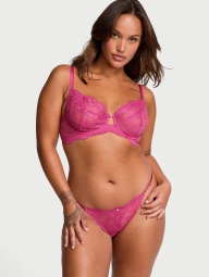 Кружевные трусики бикини Victoria's Secret 1159823318 (Розовый XXL)