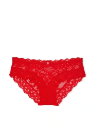 Женские кружевные трусики хипхаггеры Victoria's Secret 1159824519 (Красный M)