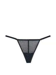 Сетчатые трусики стринги Victoria's Secret со стразами 1159824726 (Синий M)