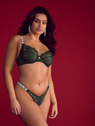 Открытые трусики бразильяны Victoria's Secret 1159825353 (Зеленый S)