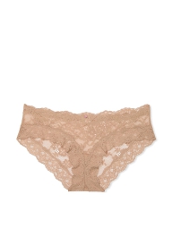 Женские кружевные трусики хипхаггеры Victoria's Secret 1159823930 (Бежевый S)