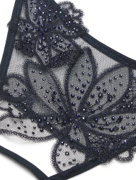 Сетчатые трусики стринги Victoria's Secret с вышивкой 1159824710 (Синий S)
