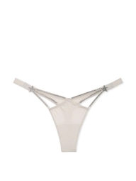 Гладкие трусики тонг Victoria's Secret со стразами 1159825411 (Серый XS)