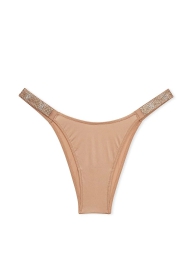 Трусики бразильяны Victoria's Secret со стразами 1159824580 (Бежевый XXL)