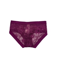 Жіночі мереживні трусики хіпхагери Victoria's Secret 1159824220 (Бордовий XS)