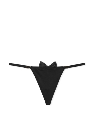 Гладкі трусики стрінги Victoria's Secret з бантом ззаду 1159824260 (Чорний M)