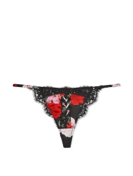 Шелковые трусики Victoria's Secret танга 1159824552 (Черный M)