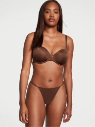 Гладкие трусики тонг Victoria's Secret с регулируемыми ремешками 1159825048 (Коричневый L)