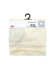 Женские трусики Uniqlo брифы с кружевом 1159825356 (Молочный XXL)