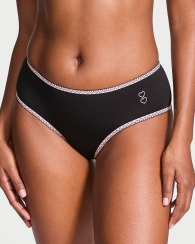 Женские трусики чики Victoria's Secret с отделкой в ​​виде сердец 1159825495 (Черный S)