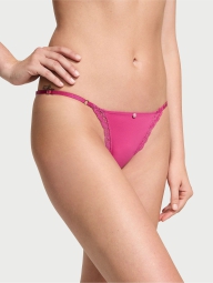 Гладкие трусики стринг бикини Victoria's Secret 1159825887 (Розовый XL)