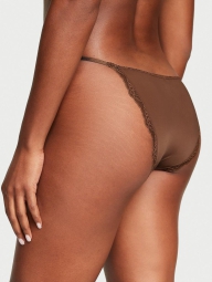 Женские гладкие трусики Victoria's Secret стринг бикини с кружевом 1159825910 (Коричневый XL)