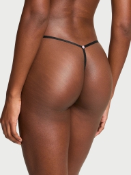 Кружевные трусики стринги Victoria's Secret 1159826030 (Черный M)