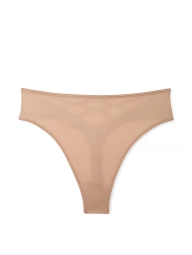 Гладкие трусики тонг Victoria's Secret с ремешками 1159827613 (Бежевый XXL)