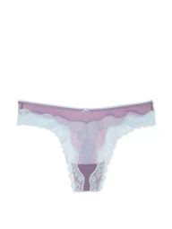 Женские сетчатые трусики тонг Victoria's Secret с кружевом 1159826235 (Сиреневый XL)
