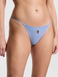 Жіночі трусики стрінги Victoria's Secret Pink з принтом 1159826593 (Блакитний M)