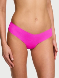 Бесшовные трусики тонг Victoria's Secret с сеточкой 1159826672 (Розовый XS)