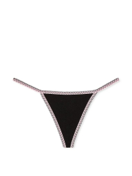 Женские трусики стринги Victoria's Secret с отделкой в ​​виде сердец 1159826698 (Черный M)