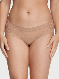 Кружевные трусики чики Victoria's Secret 1159826767 (Бежевый S)