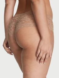 Кружевные трусики чики Victoria's Secret 1159826767 (Бежевый S)