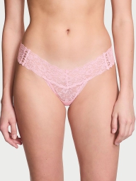 Кружевные трусики Victoria's Secret тонг 1159827178 (Розовый L)