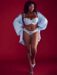 Женские кружевные трусики хипхаггеры Victoria's Secret 1159828313 (Голубой XS)