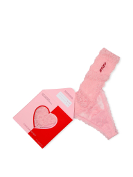 Мереживні трусики тонг Victoria's Secret 1159828647 (Рожевий L)