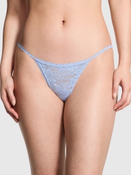 Женские кружевные трусики стринги Victoria's Secret Pink 1159828828 (Голубой M)