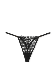 Мереживні трусики стрінги Victoria's Secret 1159831010 (Чорний XS)