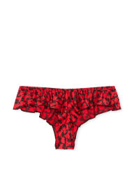 Женские атласные трусики чики Victoria's Secret с принтом 1159831037 (Красный XL)