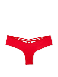 Гладкие трусики чики Victoria's Secret с ремешками 1159831100 (Красный XS)