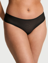 Женские сетчатые трусики тонг Victoria's Secret 1159831186 (Черный XS)