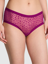 Сетчатые трусики чики Victoria's Secret Pink с принтом 1159831296 (Розовый S)