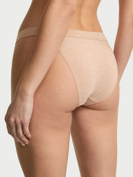 Бавовняні трусики танга Victoria's Secret з логотипом 1159831303 (Бежевий XL)