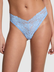 Женские кружевные трусики бразилиана Victoria's Secret PINK 1159831571 (Голубой XS)