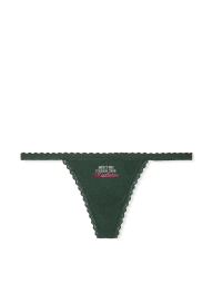 Женские трусики стринги Victoria's Secret с надписью 1159831614 (Зеленый L)