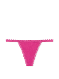 Женские трусики стринги Victoria's Secret с кружевом 1159831624 (Розовый XL)